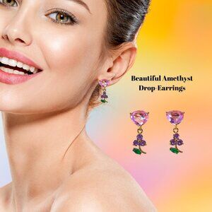 Amethyst Drop Earrings